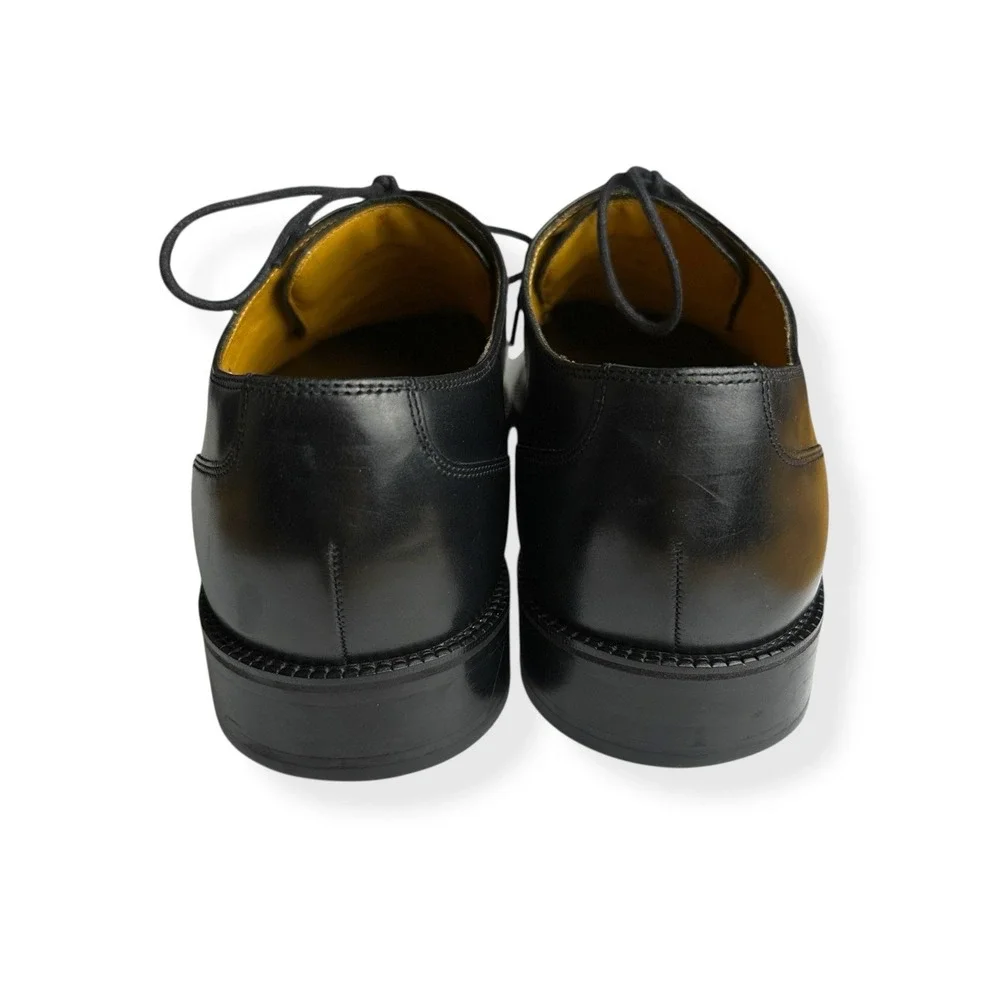 Cole Haan Oxford Shoes Black Leather Square Toe Stitched Lace Up Dress Mens 13 M